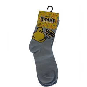 PEEPS Blue Socks with Yellow Chick Graphic NWT